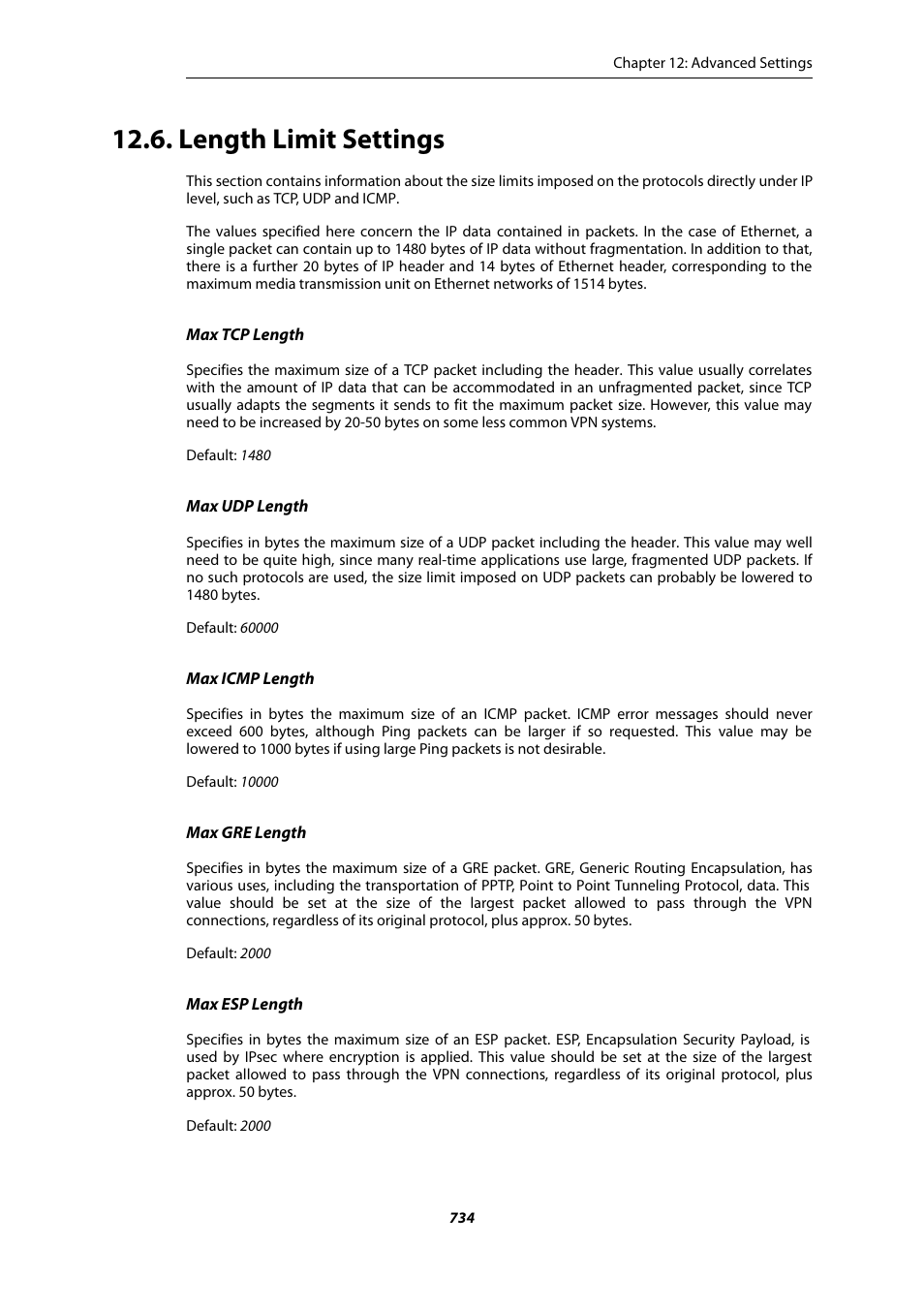 Length limit settings | Amer Networks E5Web GUI User Manual | Page 734 / 777
