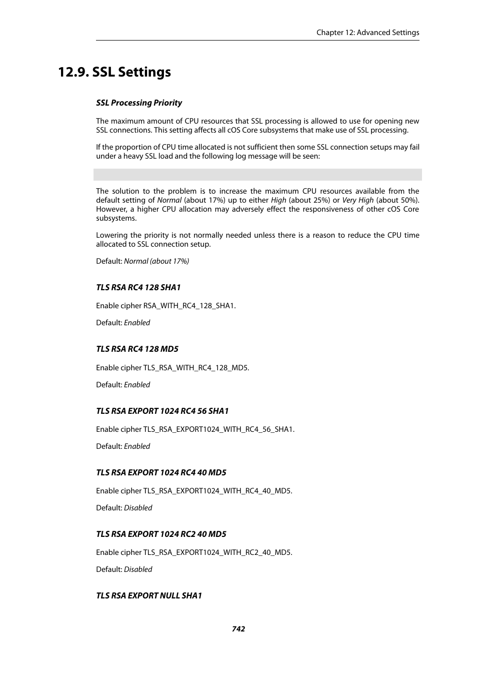 Ssl settings | Amer Networks E5Web GUI User Manual | Page 742 / 777