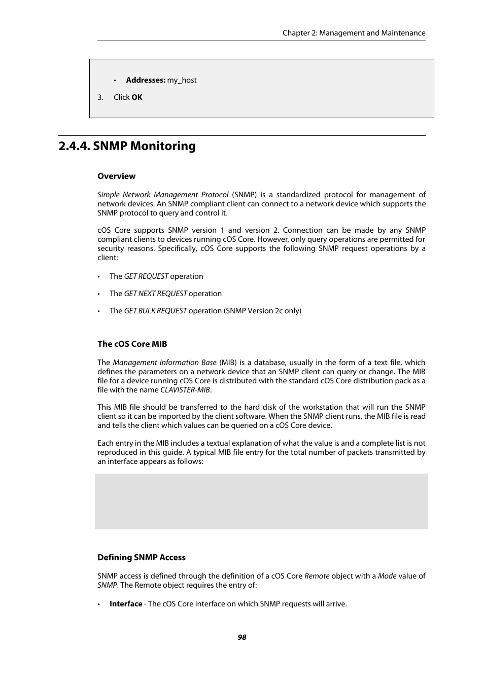 Snmp monitoring | Amer Networks E5Web GUI User Manual | Page 98 / 777