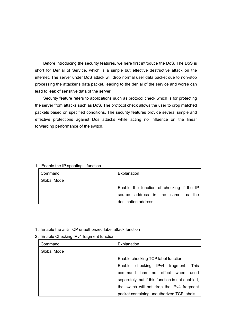 6 security feature configuration, 1 security feature introduction, 2 security feature configuration | Ecurity, Eature, Onfiguration | Accton Technology ES4626 User Manual | Page 103 / 853