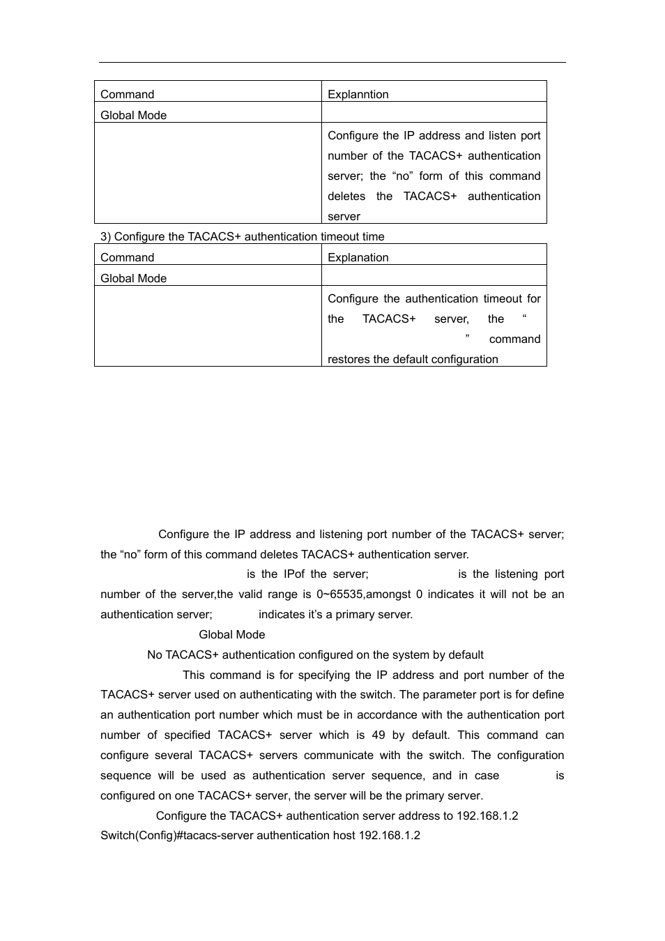 3 commands for tacacs, 1 tacacs-server authentication host | Accton Technology ES4626 User Manual | Page 118 / 853
