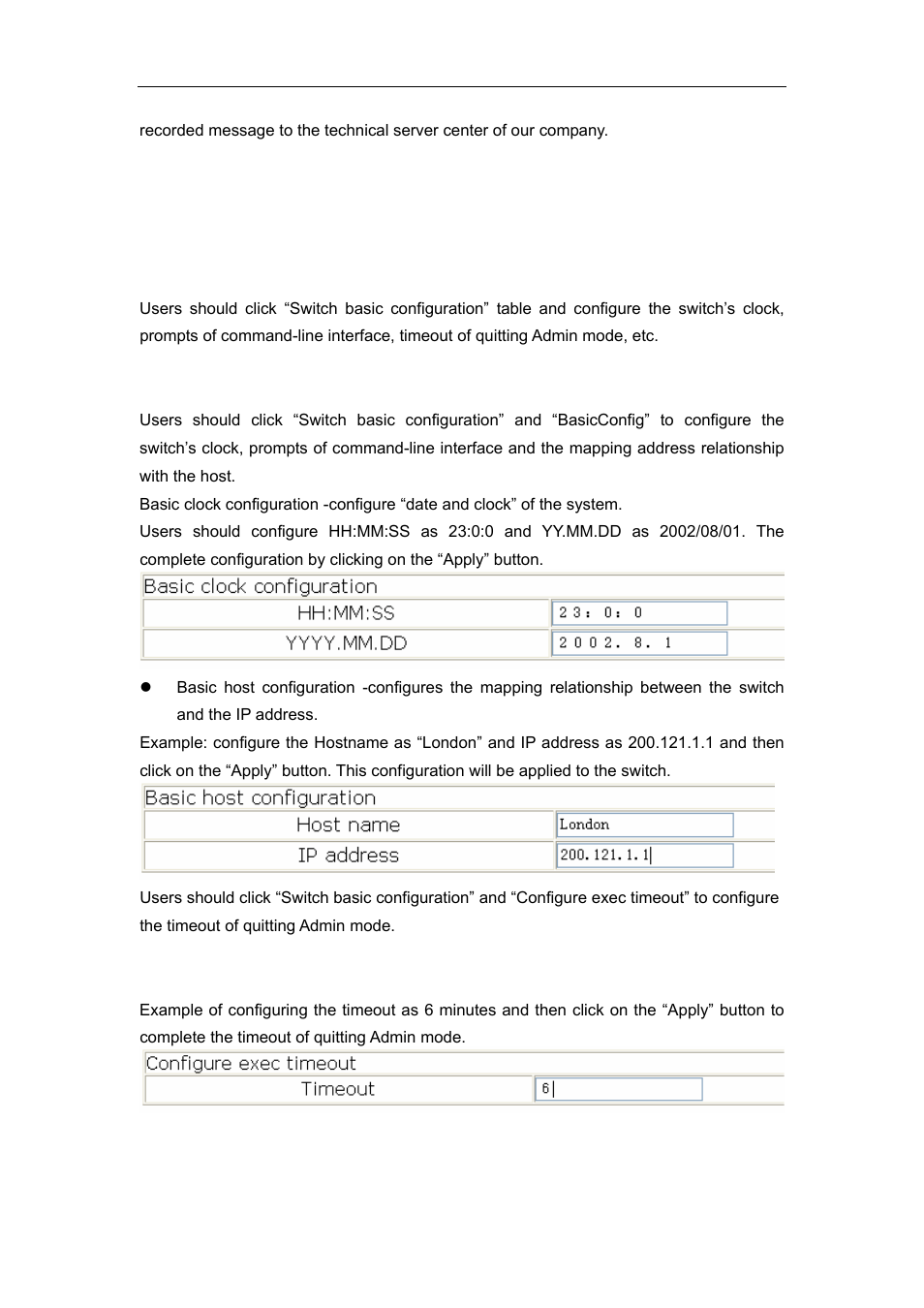 10 web management, 1 switch basic configuration, 1 basic configuration | 2 configure exec timeout, 2 snmp configuration, Anagement | Accton Technology ES4626 User Manual | Page 121 / 853