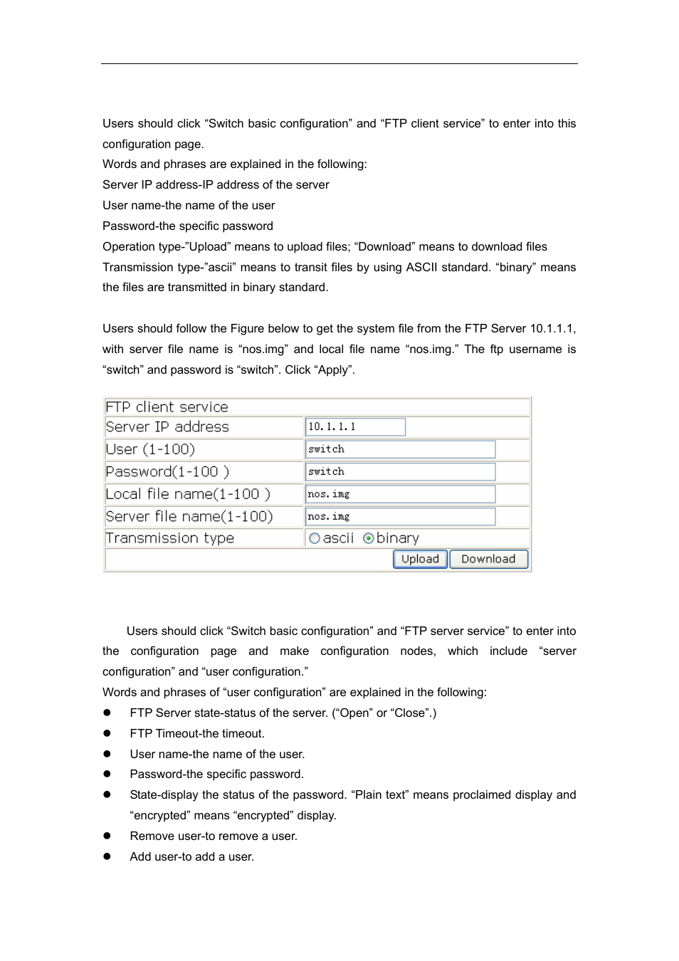 3 ftp client configuration, 4 ftp server configuration | Accton Technology ES4626 User Manual | Page 126 / 853