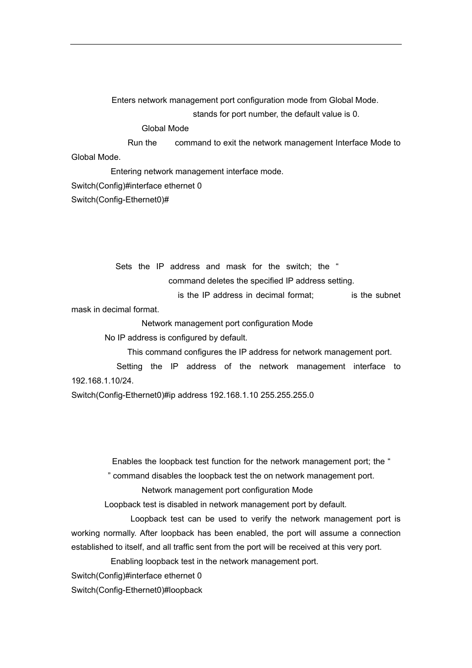 2 interface ethernet, 3 ip address, 4 loopback | Accton Technology ES4626 User Manual | Page 144 / 853