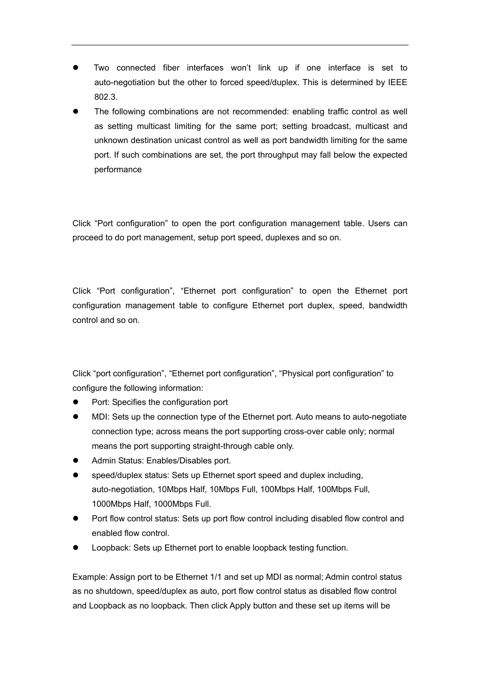 6 web management, 1 ethernet port configuration, 2 physical port configuration | Anagement | Accton Technology ES4626 User Manual | Page 149 / 853