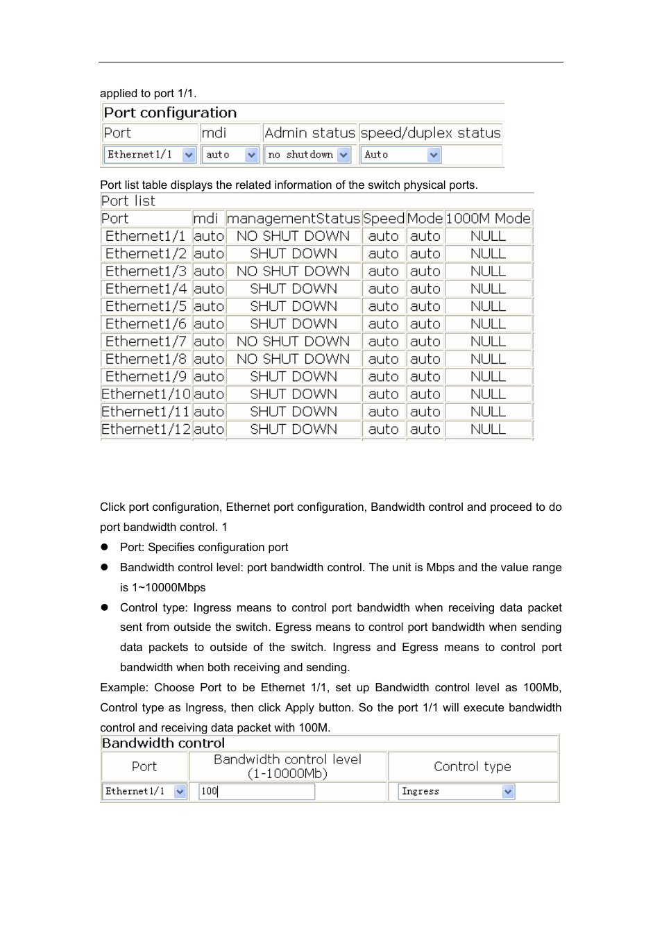 3 bandwidth control, 4 vlan interface configuration | Accton Technology ES4626 User Manual | Page 150 / 853