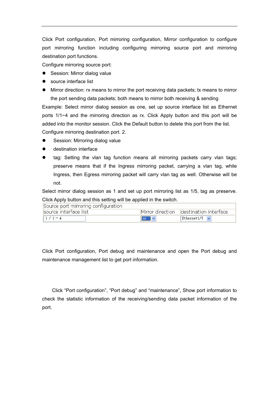 9 port debug and maintenance, 10 show port information | Accton Technology ES4626 User Manual | Page 152 / 853