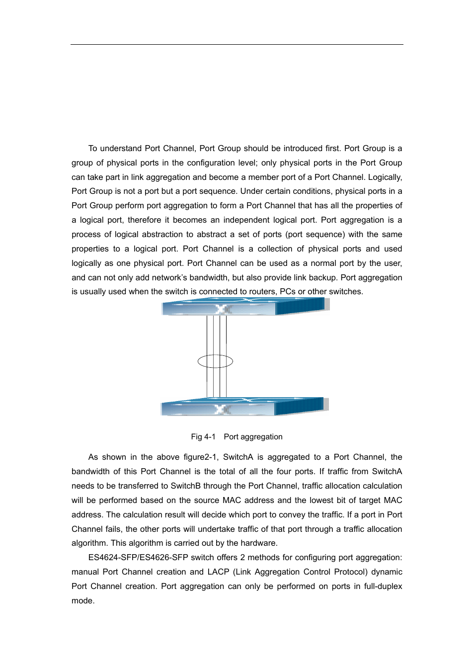 Chapter 4 port channel configuration, 1 introduction to port channel, Ntroduction to | Hannel | Accton Technology ES4626 User Manual | Page 153 / 853