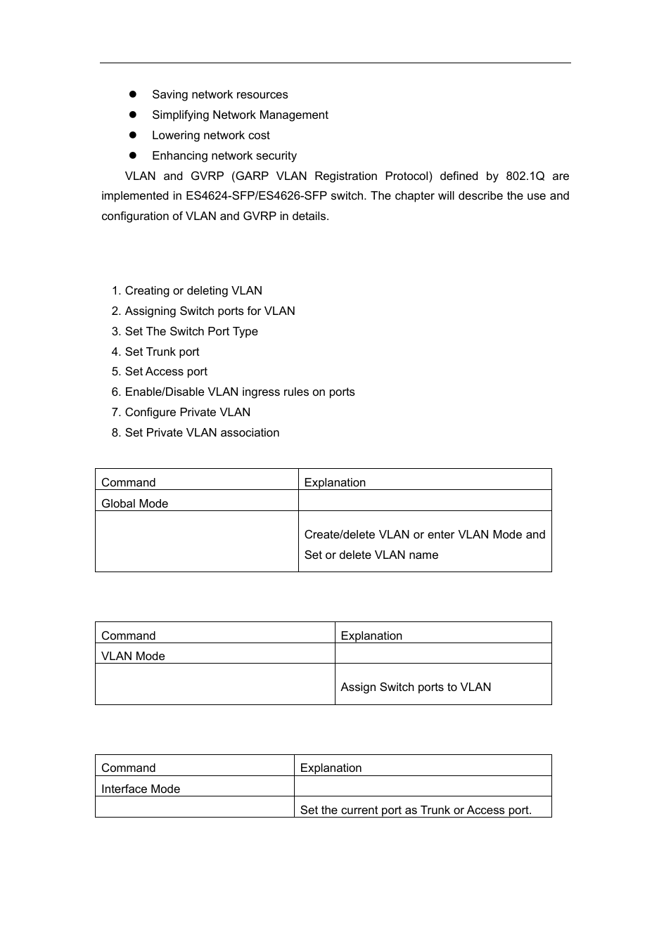 2 vlan configuration task list | Accton Technology ES4626 User Manual | Page 167 / 853