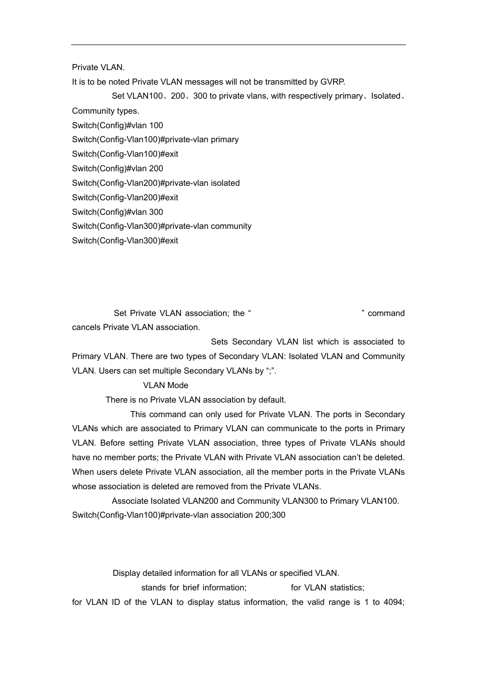3 private-vlan association, 4 show vlan | Accton Technology ES4626 User Manual | Page 170 / 853