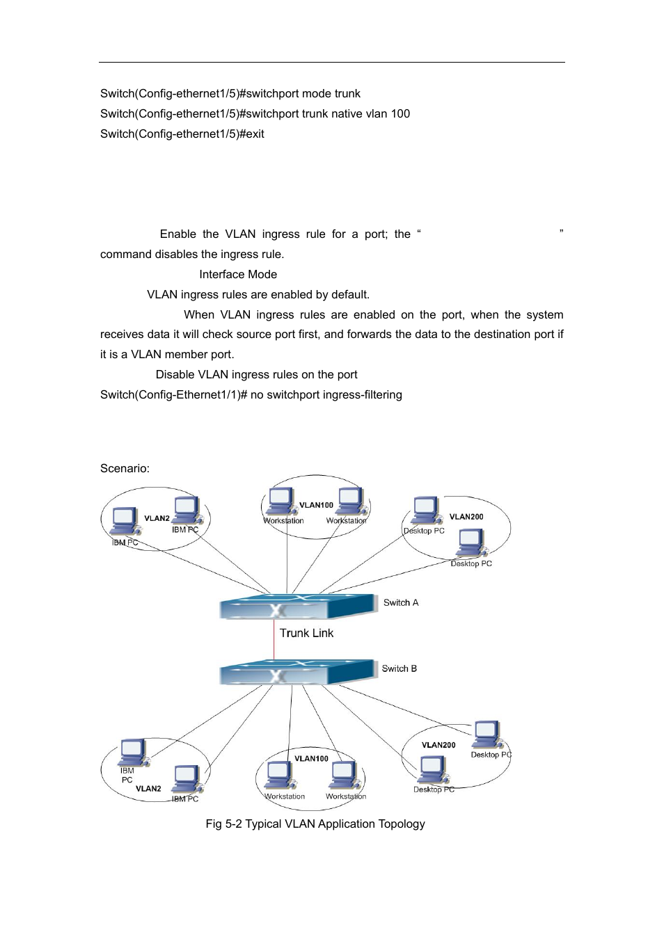 10 switchport ingress-filtering, 4 typical vlan application | Accton Technology ES4626 User Manual | Page 174 / 853