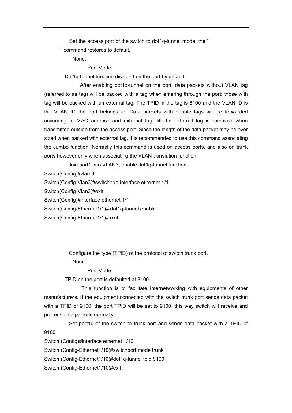 2 dot1q-tunnel tpid | Accton Technology ES4626 User Manual | Page 185 / 853