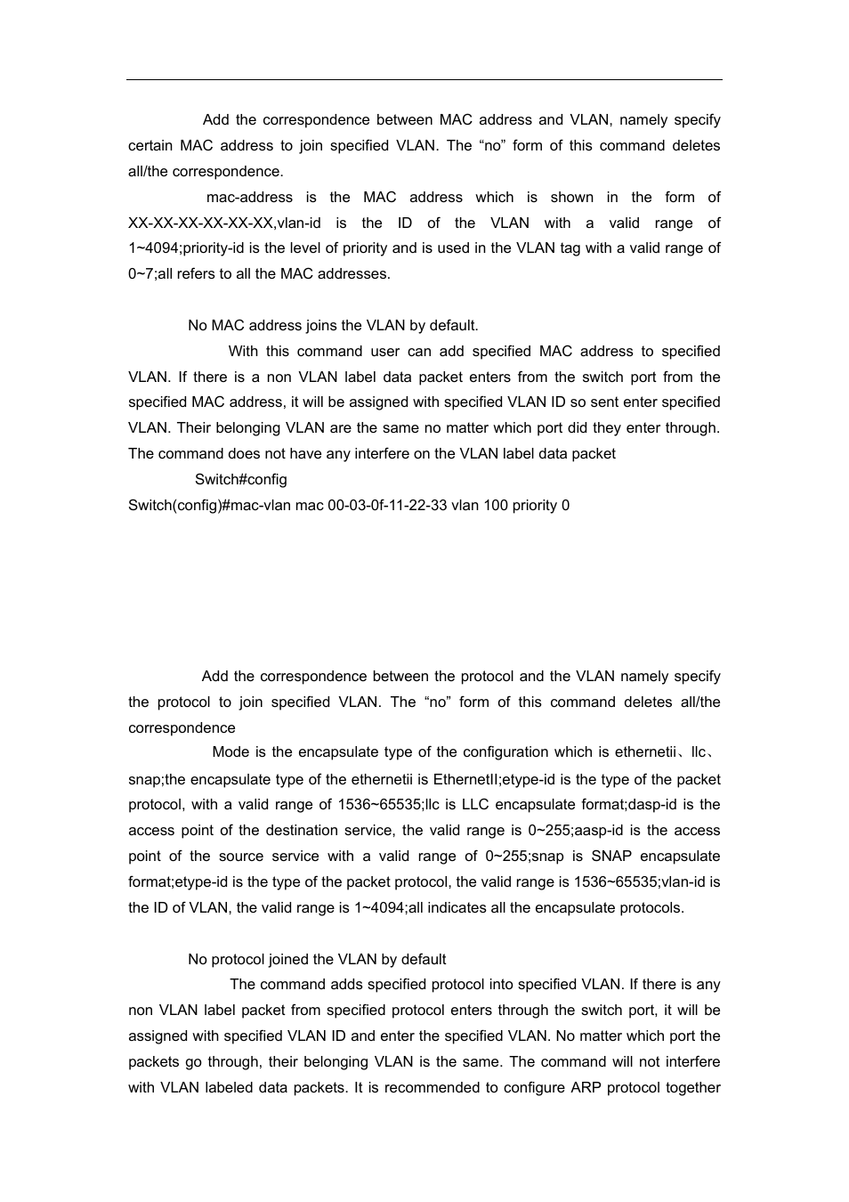 4 protocol-vlan | Accton Technology ES4626 User Manual | Page 195 / 853