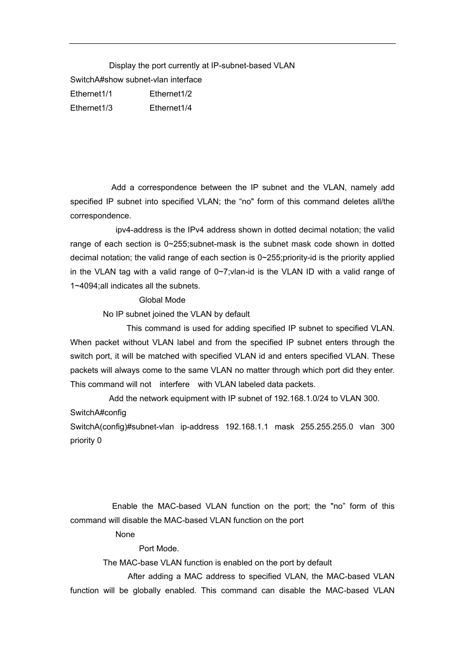 11 subnet-vlan, 12 switchport mac-vlan enable | Accton Technology ES4626 User Manual | Page 198 / 853