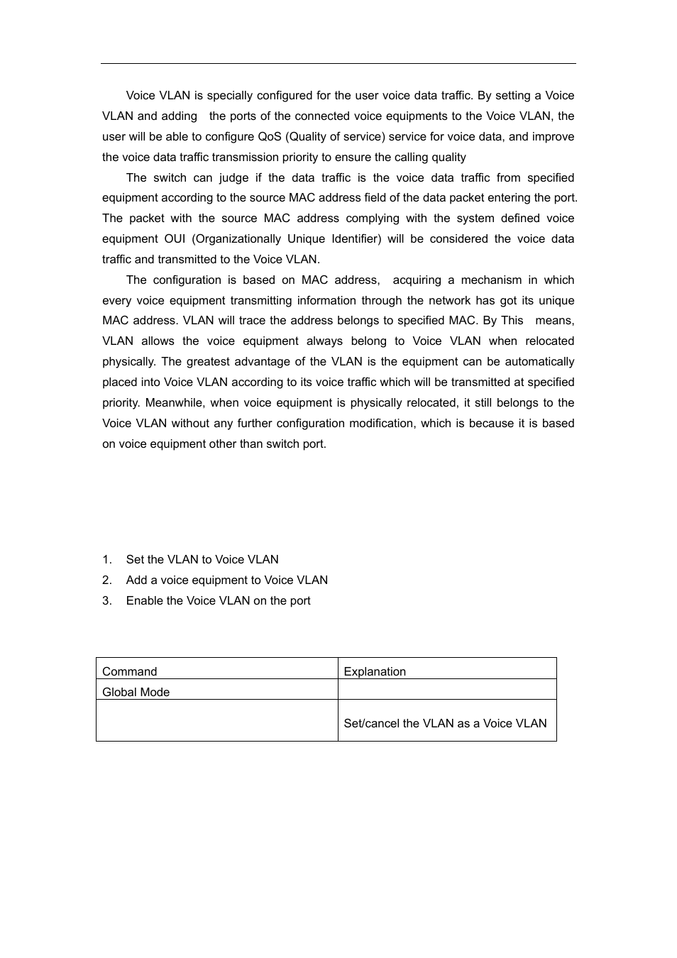 2 voice vlan configuration, 1 voice vlan configuration task sequence | Accton Technology ES4626 User Manual | Page 201 / 853
