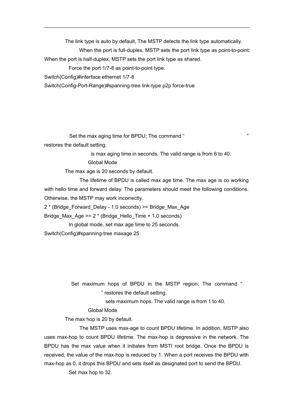 11 spanning-tree maxage, 12 spanning-tree max-hop | Accton Technology ES4626 User Manual | Page 230 / 853