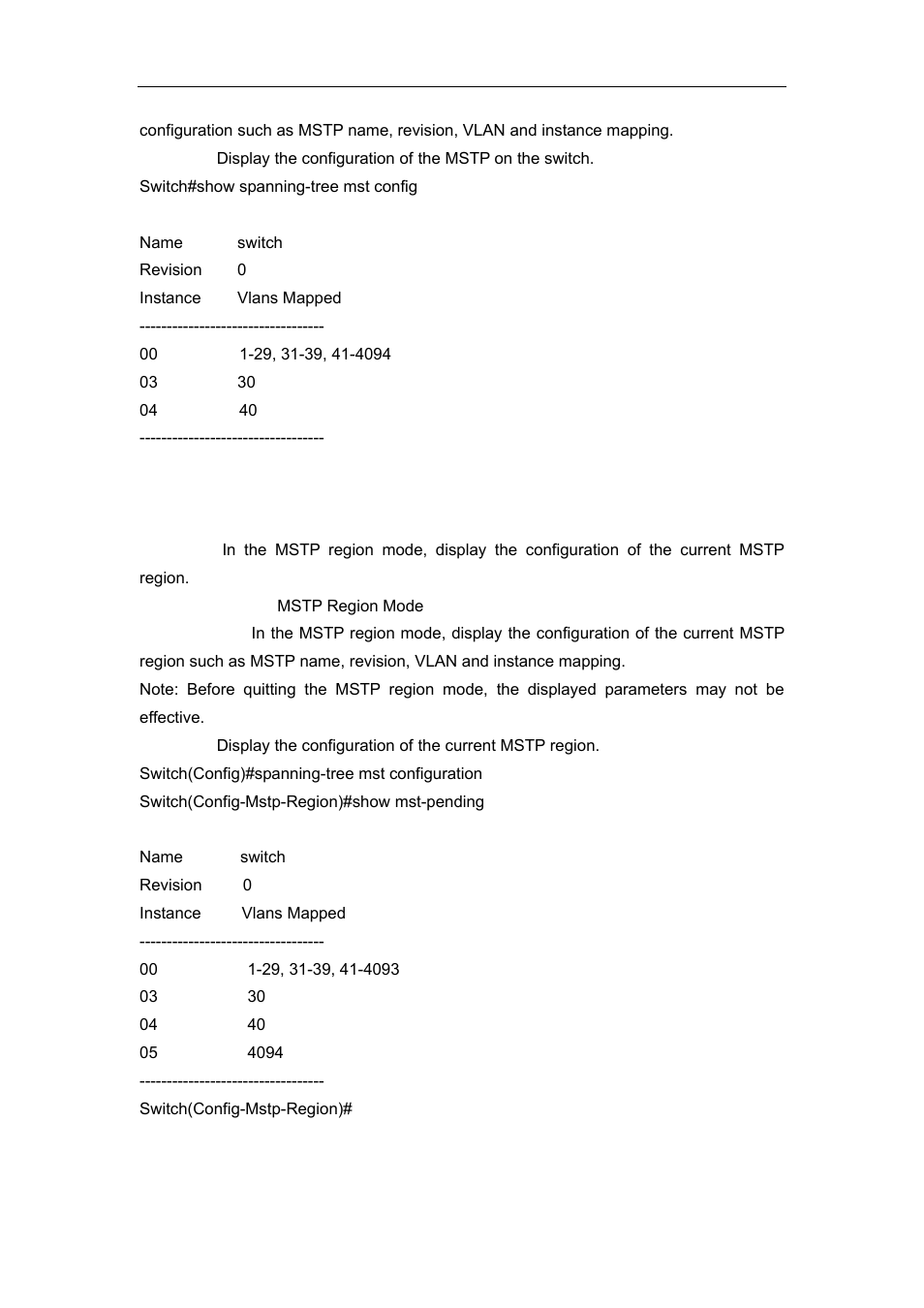 3 show mst-pending, 4 debug spanning-tree | Accton Technology ES4626 User Manual | Page 244 / 853