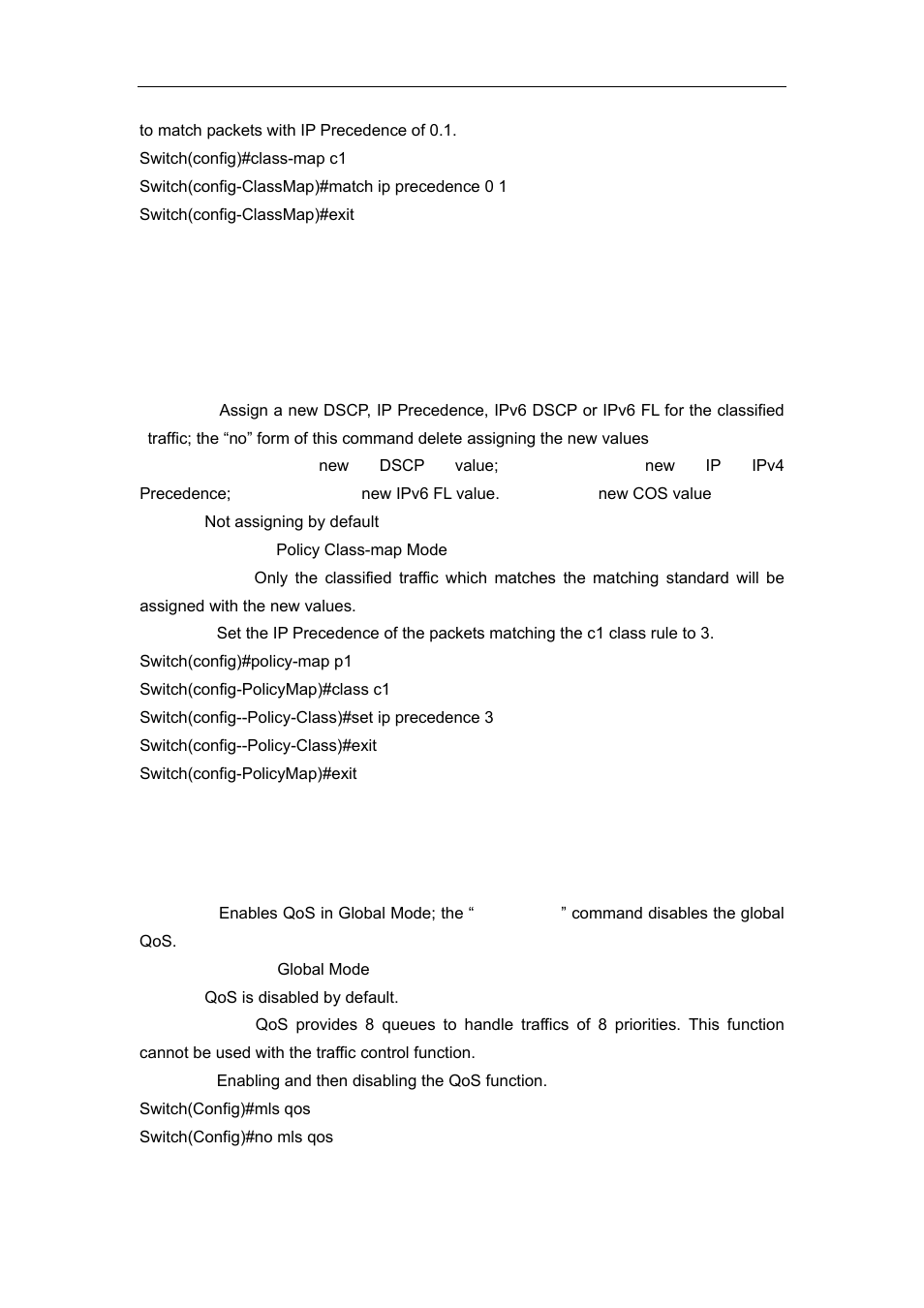 4 set, 5 mls qos, 6 mls qos cos | Accton Technology ES4626 User Manual | Page 261 / 853