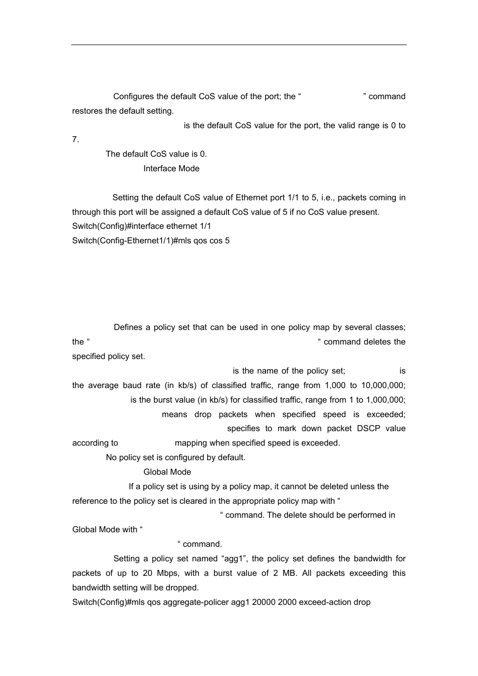 7 mls qos aggregate-policer | Accton Technology ES4626 User Manual | Page 262 / 853