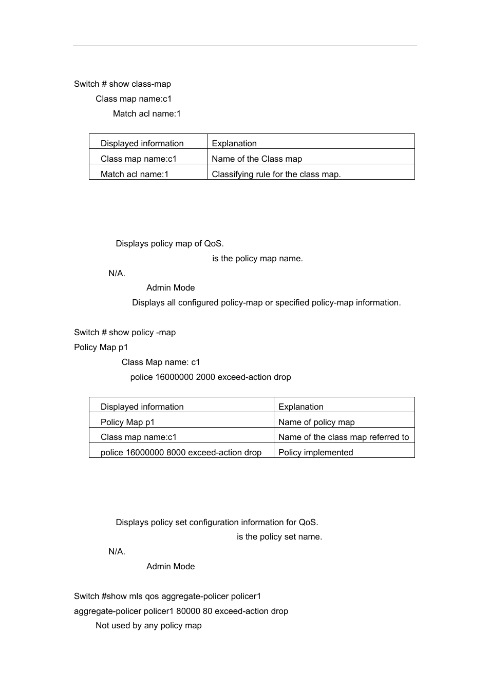 2 show policy-map, 3 show mls qos aggregate-policer | Accton Technology ES4626 User Manual | Page 272 / 853
