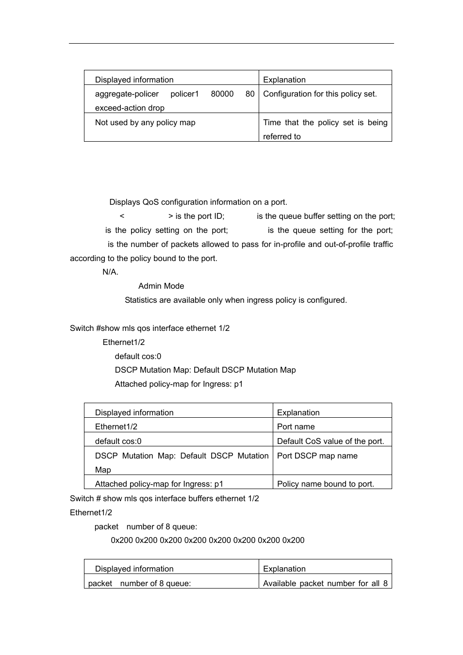 4 show mls qos interface | Accton Technology ES4626 User Manual | Page 273 / 853