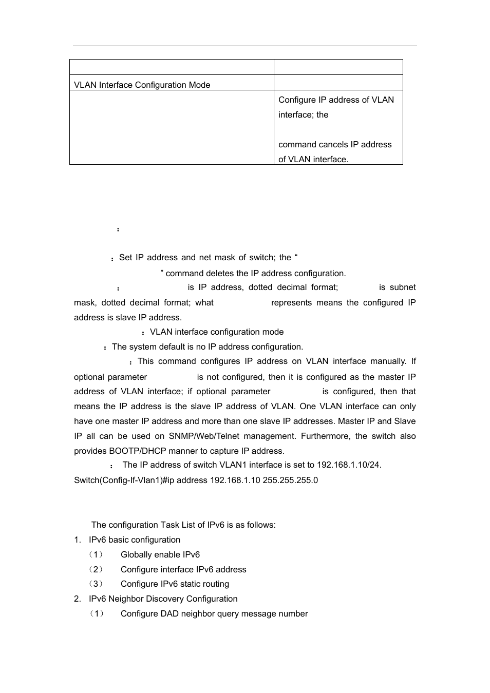 2 commands for ipv4 address, 1 ip address, 3 ipv6 configuration | Accton Technology ES4626 User Manual | Page 282 / 853