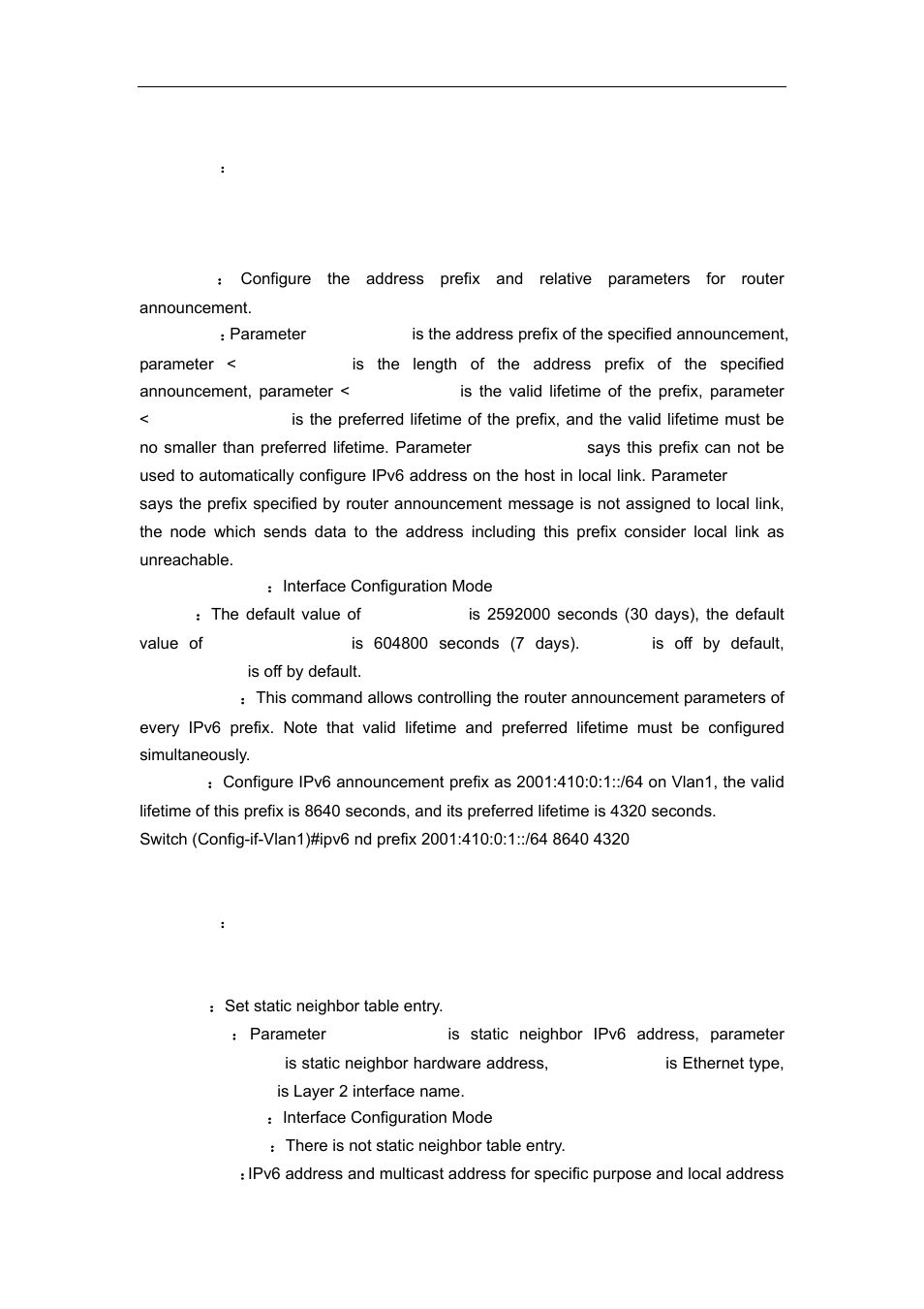 11 ipv6 nd prefix, 12 ipv6 neighbor | Accton Technology ES4626 User Manual | Page 292 / 853