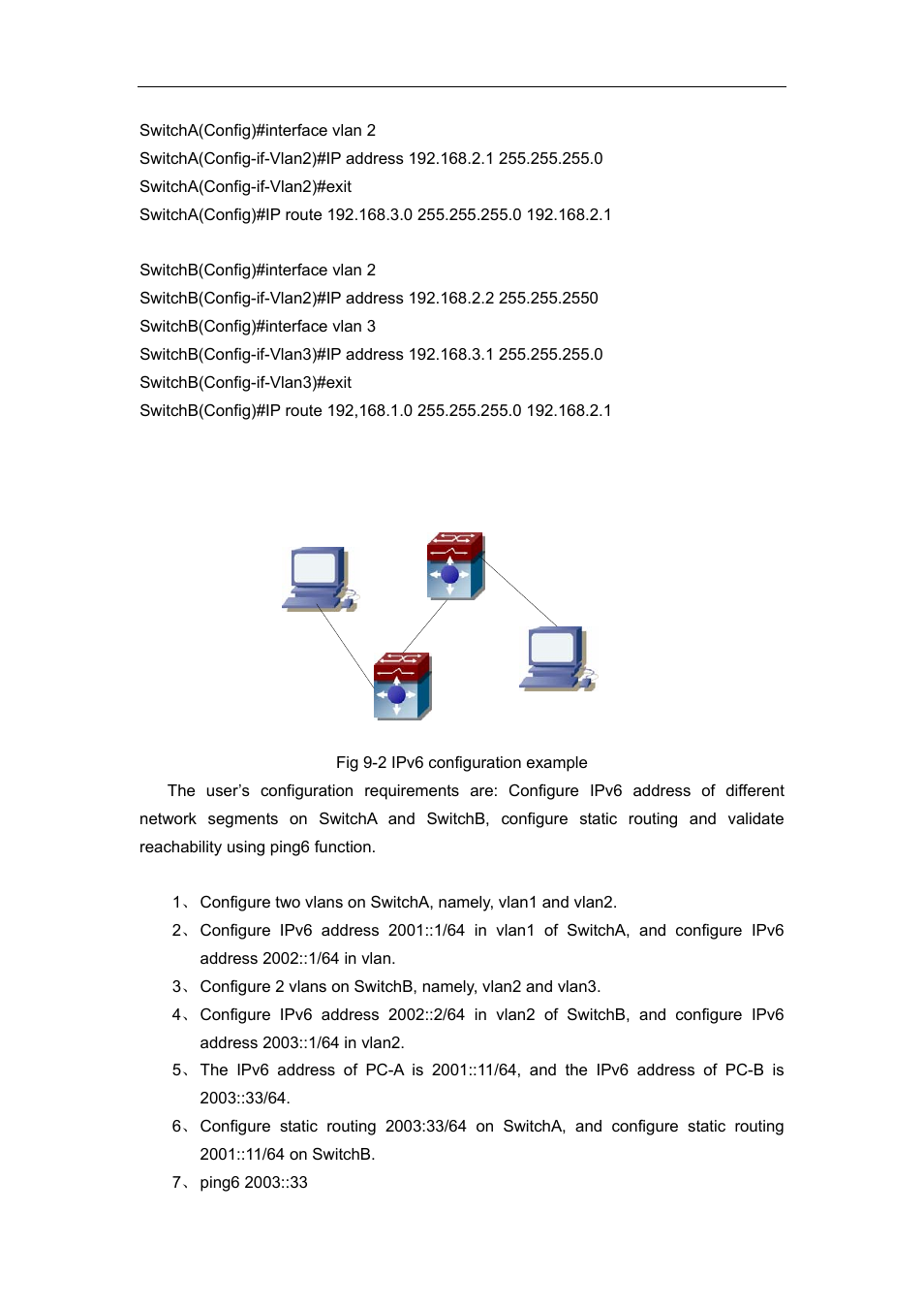 2 configuration examples of ipv6 | Accton Technology ES4626 User Manual | Page 297 / 853