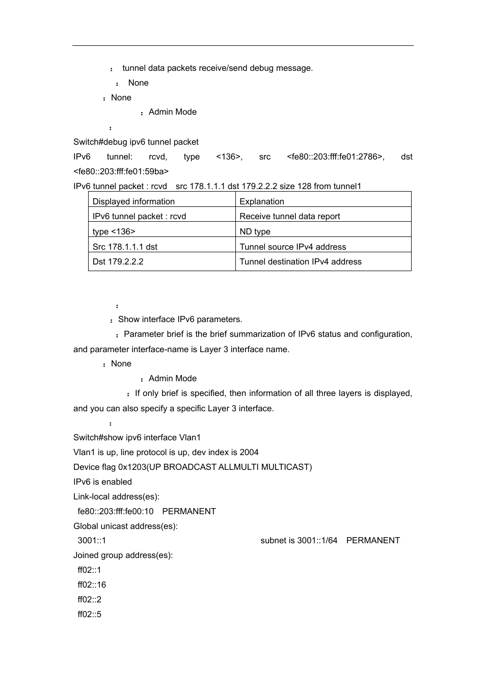 7 show ipv6 interface | Accton Technology ES4626 User Manual | Page 305 / 853