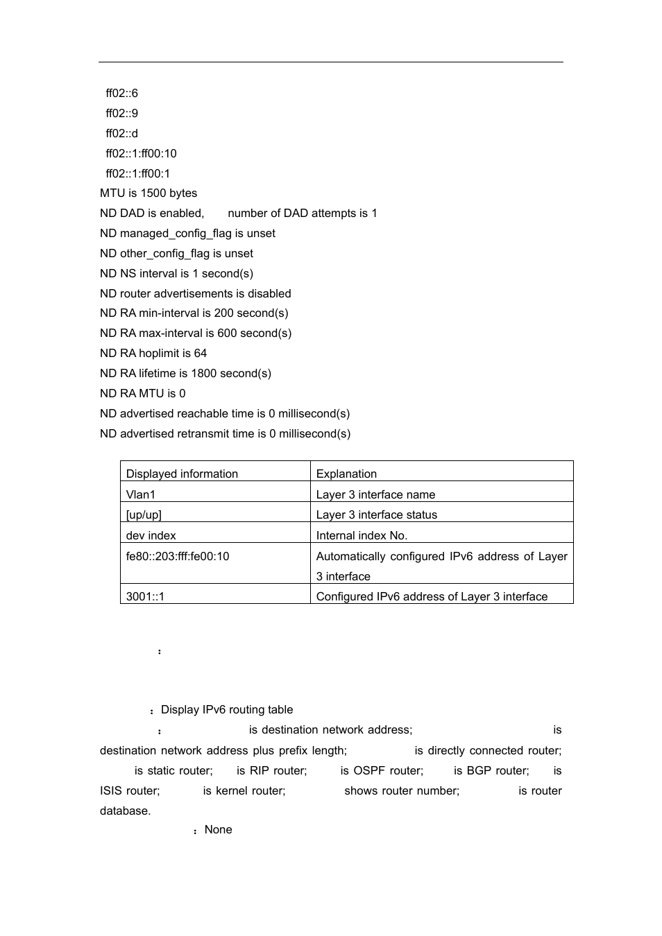 8 show ipv6 route | Accton Technology ES4626 User Manual | Page 306 / 853