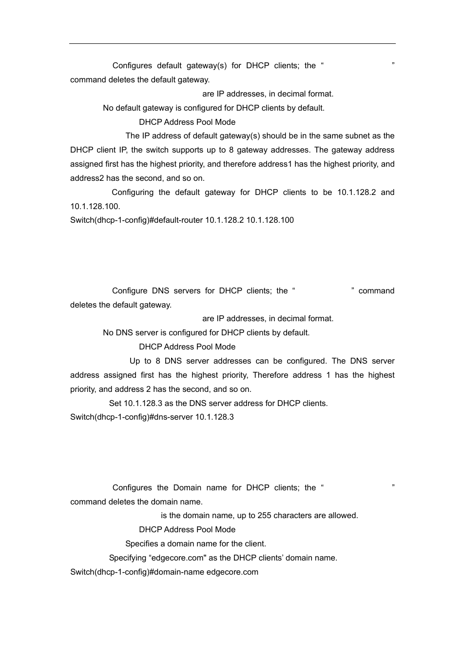 5 dns-server, 6 domain-name, 7 hardware-address | Accton Technology ES4626 User Manual | Page 324 / 853