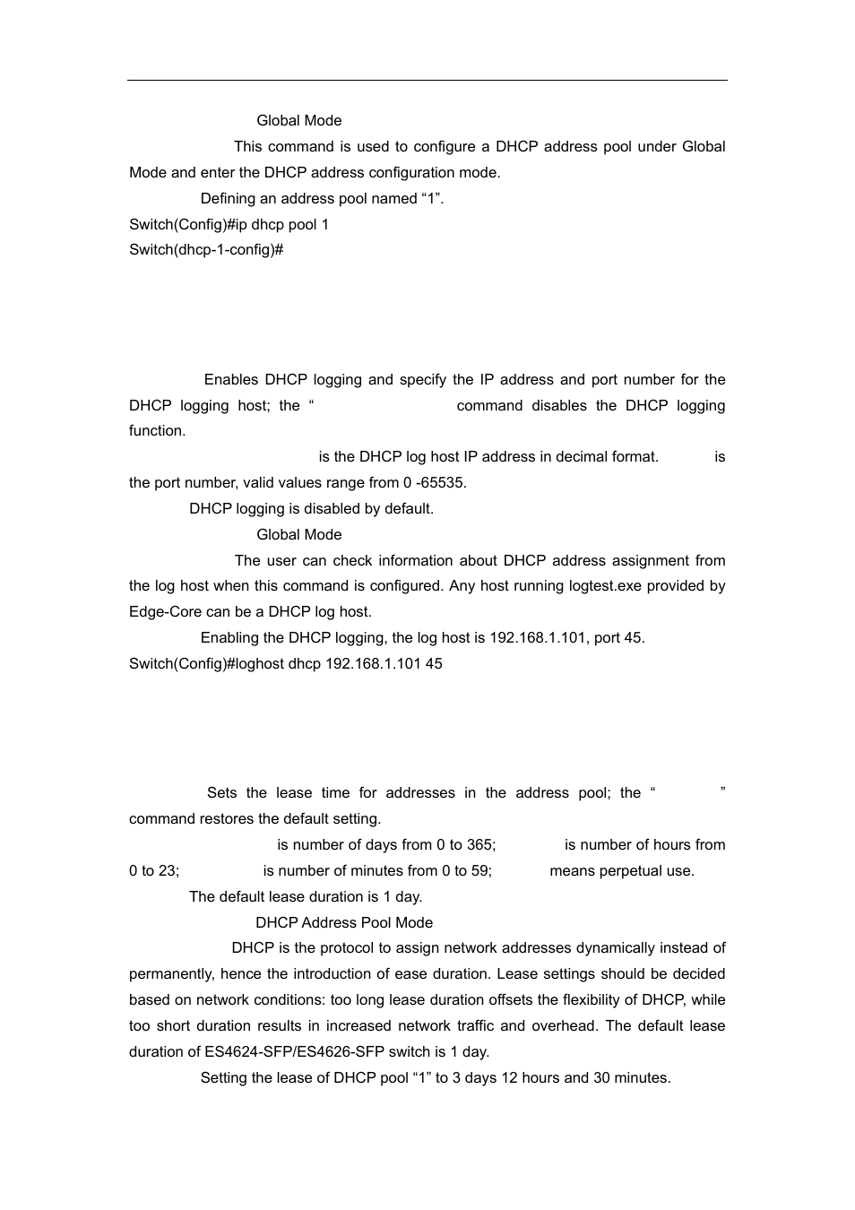 12 loghost dhcp, 13 lease | Accton Technology ES4626 User Manual | Page 327 / 853