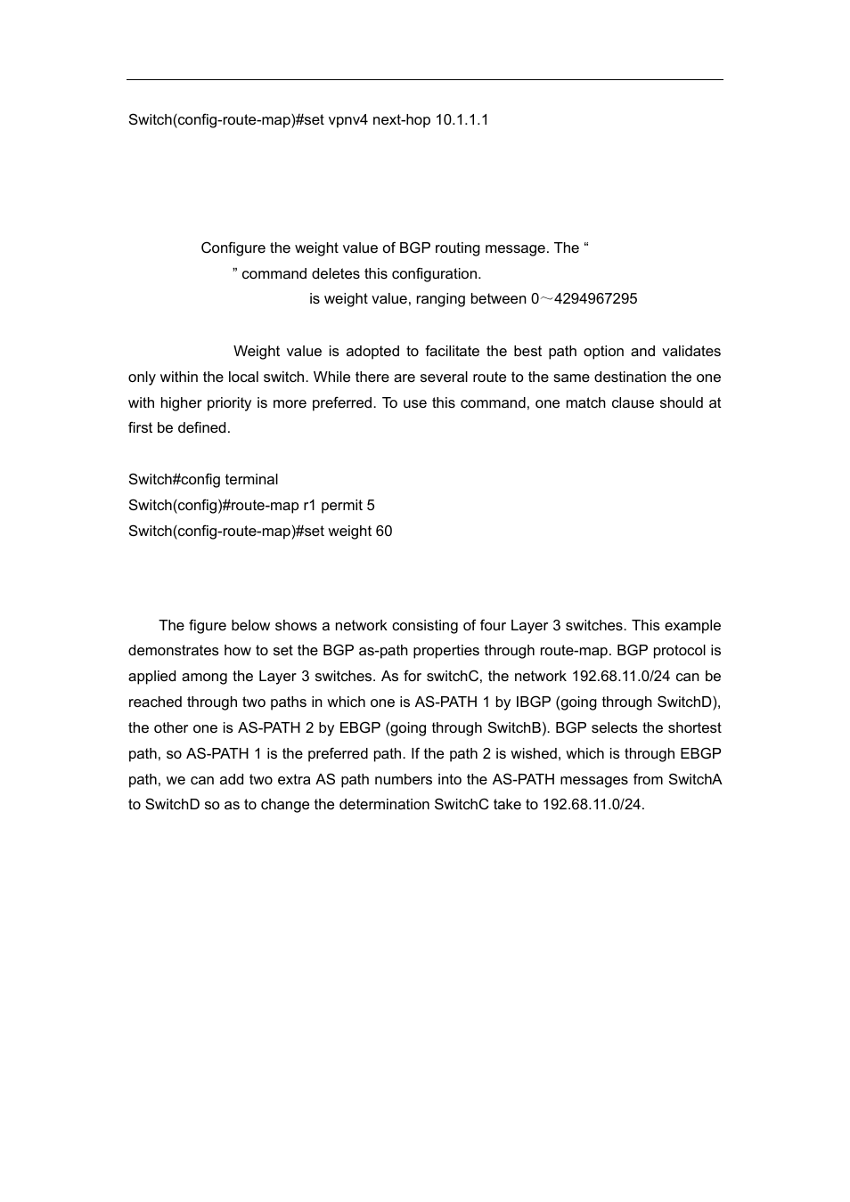 26 set weight, 4 configuration examples | Accton Technology ES4626 User Manual | Page 379 / 853