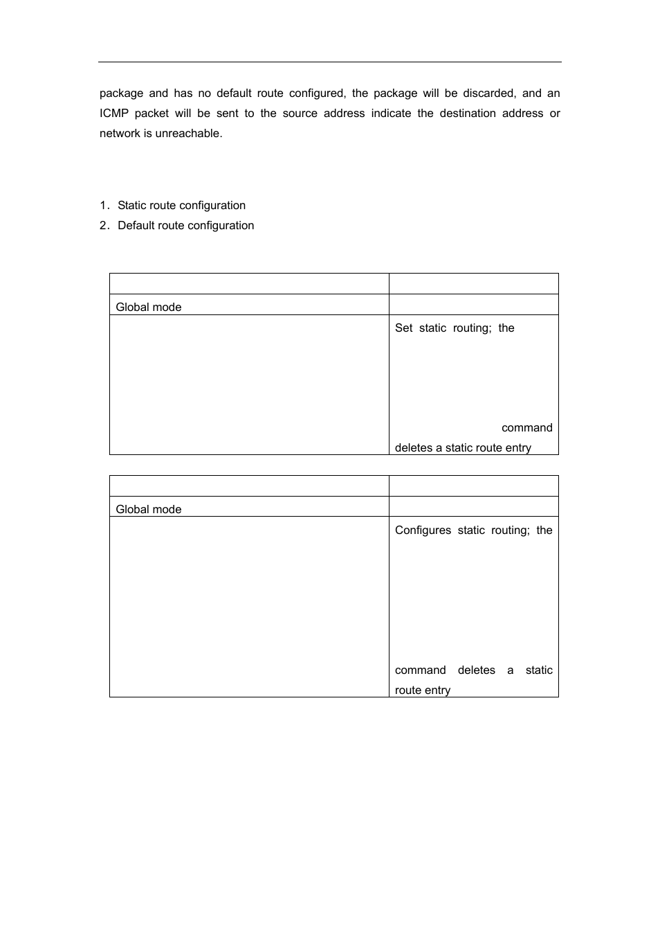 3 static route configuration task list, 4 commands for static route, 1 ip route | Accton Technology ES4626 User Manual | Page 384 / 853