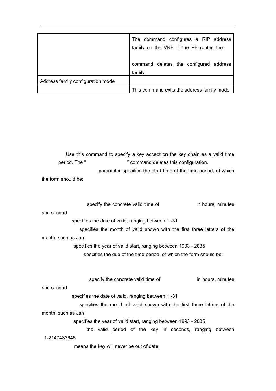 3 commands for rip, 1 accept-lifetime | Accton Technology ES4626 User Manual | Page 397 / 853