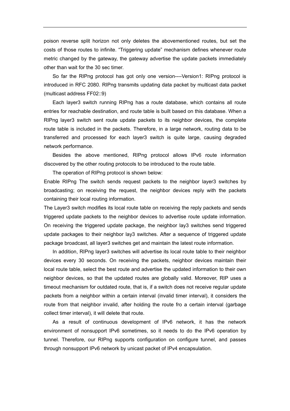 2 ripng configuration task list | Accton Technology ES4626 User Manual | Page 422 / 853