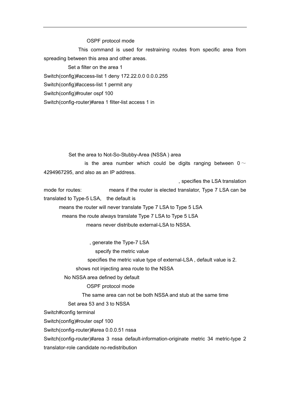 4 area nssa, 5 area range | Accton Technology ES4626 User Manual | Page 446 / 853