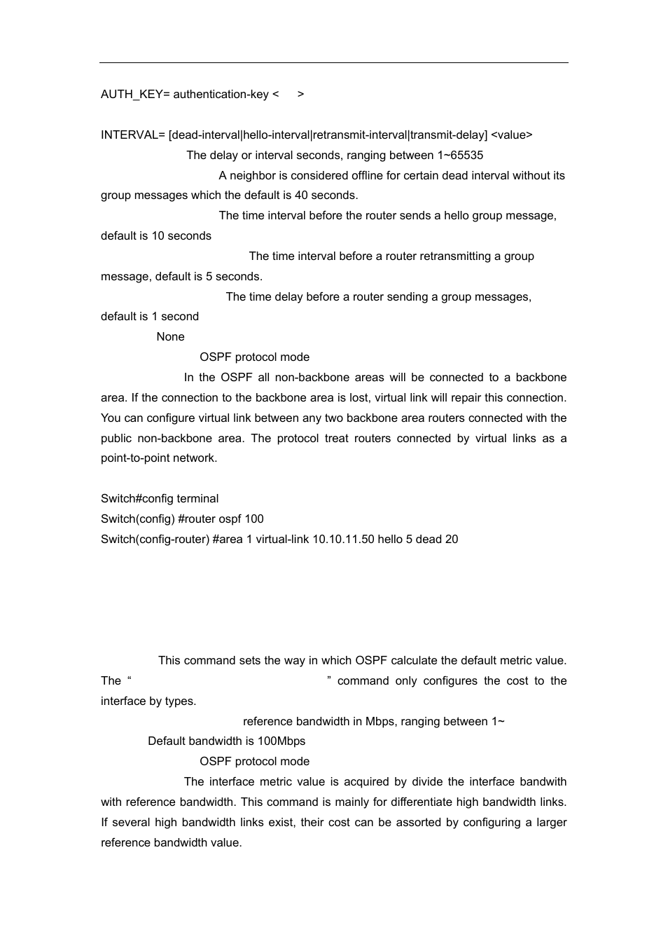 9 auto-cost reference-bandwidth | Accton Technology ES4626 User Manual | Page 449 / 853