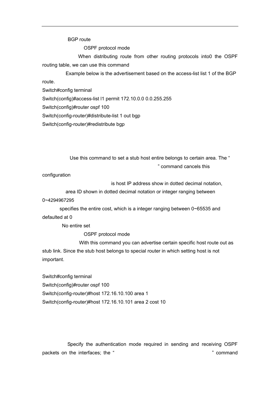 15 host area, 16 ip ospf authentication | Accton Technology ES4626 User Manual | Page 452 / 853