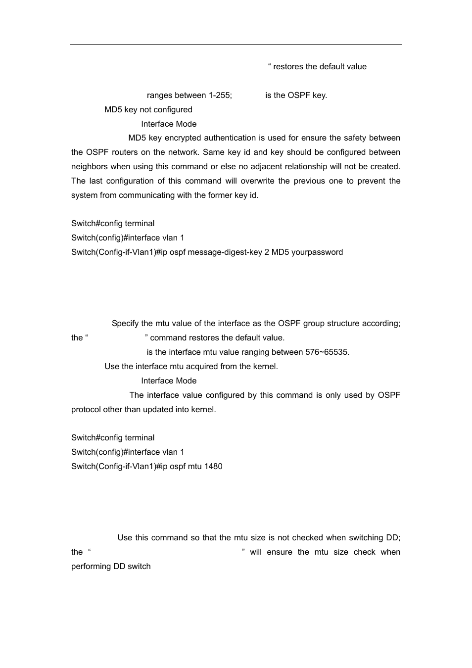 24 ip ospf mtu, 25 ip ospf mtu-ignore | Accton Technology ES4626 User Manual | Page 456 / 853