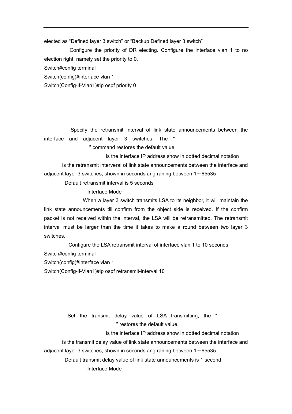 28 ip ospf retransmit-interval, 29 ip ospf transmit-delay | Accton Technology ES4626 User Manual | Page 458 / 853
