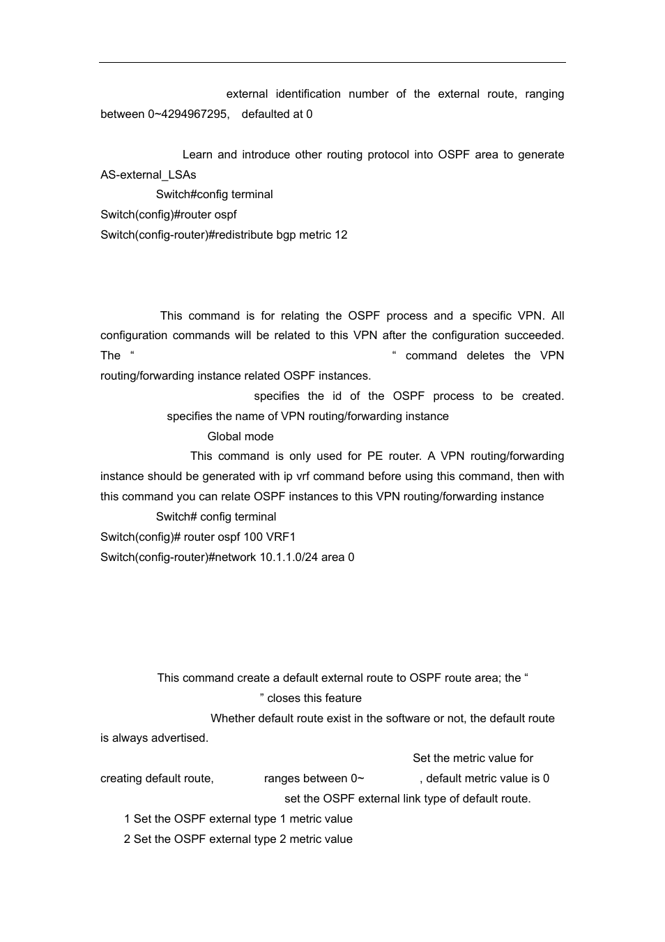 39 router ospf, 40 default-information originate | Accton Technology ES4626 User Manual | Page 463 / 853