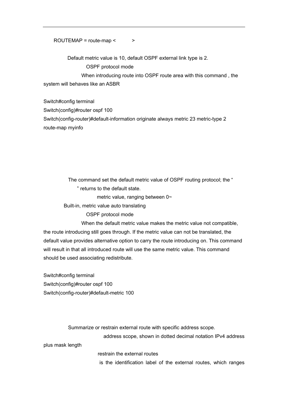 41 default-metric, 42 summary-address | Accton Technology ES4626 User Manual | Page 464 / 853
