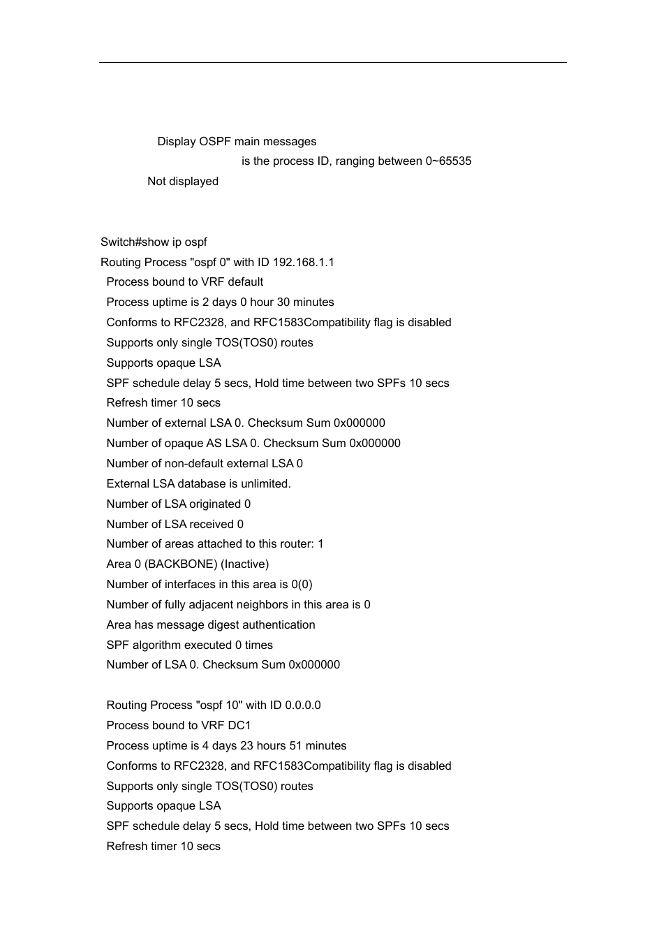 8 show ip ospf | Accton Technology ES4626 User Manual | Page 477 / 853