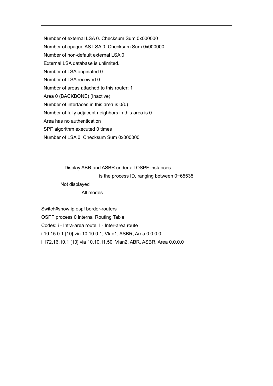 9 show ip ospf border-routers, 10 show ip ospf database | Accton Technology ES4626 User Manual | Page 478 / 853
