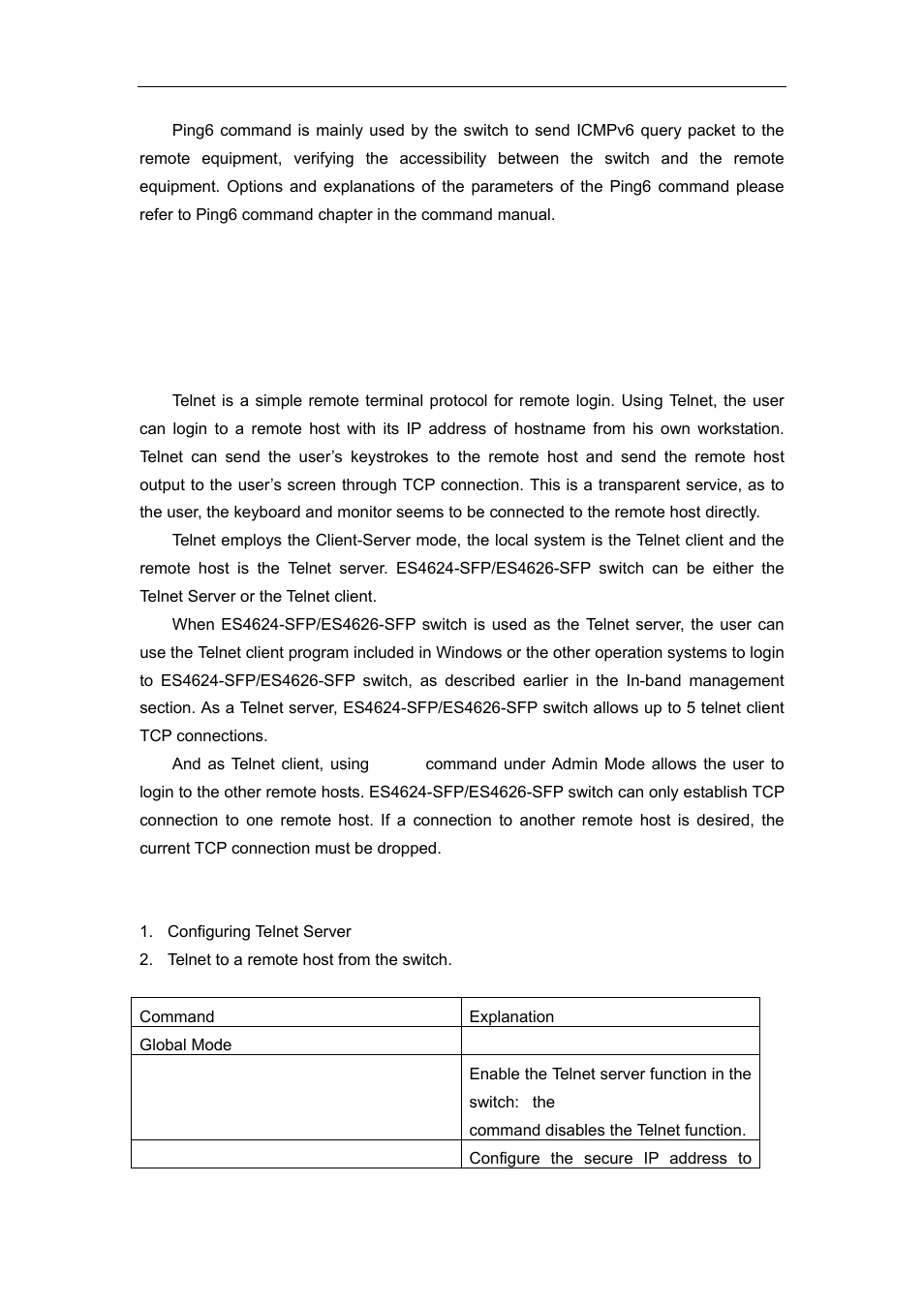 3 telnet, 1 introduction to telnet, 2 telnet configuration task list | Accton Technology ES4626 User Manual | Page 49 / 853