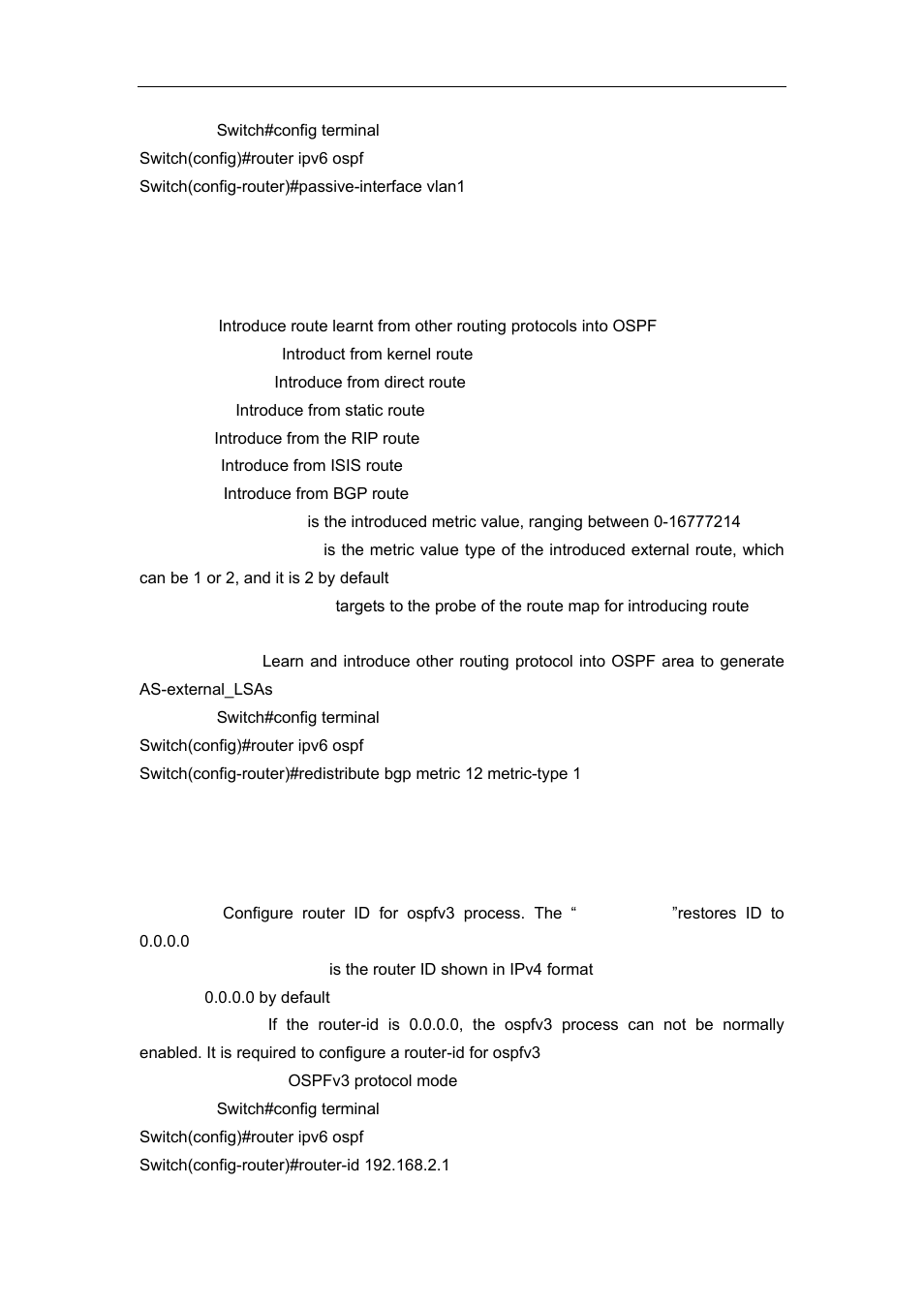 17 redistribute, 18 router-id | Accton Technology ES4626 User Manual | Page 499 / 853