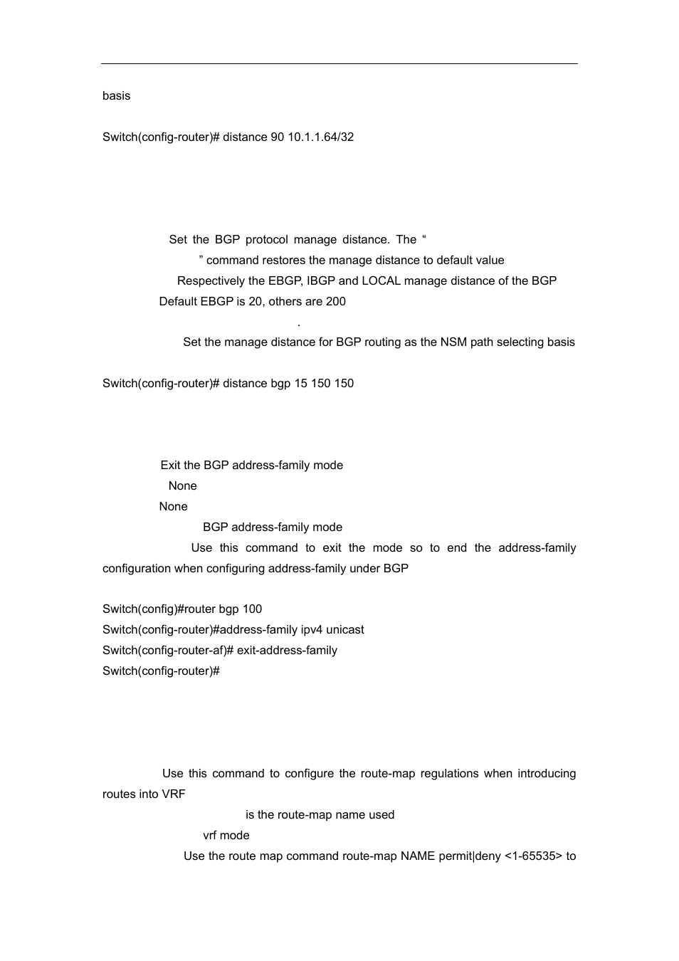 32 distance bgp, 33 exit-address-family, 34 import map | Accton Technology ES4626 User Manual | Page 539 / 853