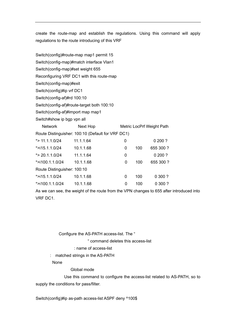 35 ip as-path access-list | Accton Technology ES4626 User Manual | Page 540 / 853