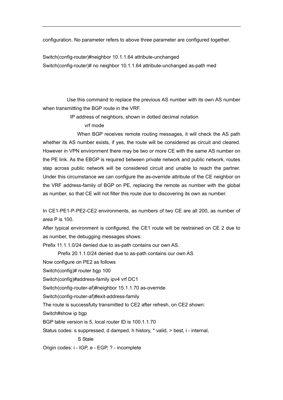 45 neighbor as-override | Accton Technology ES4626 User Manual | Page 545 / 853